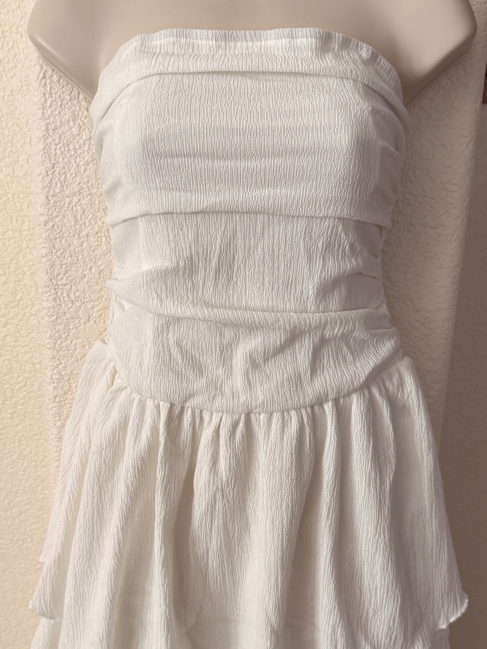 White Stapless Dress